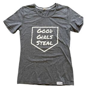 Rip-It Good Girls' Steal Fastpitch Softball T-Shirt - Charcoal - Medium